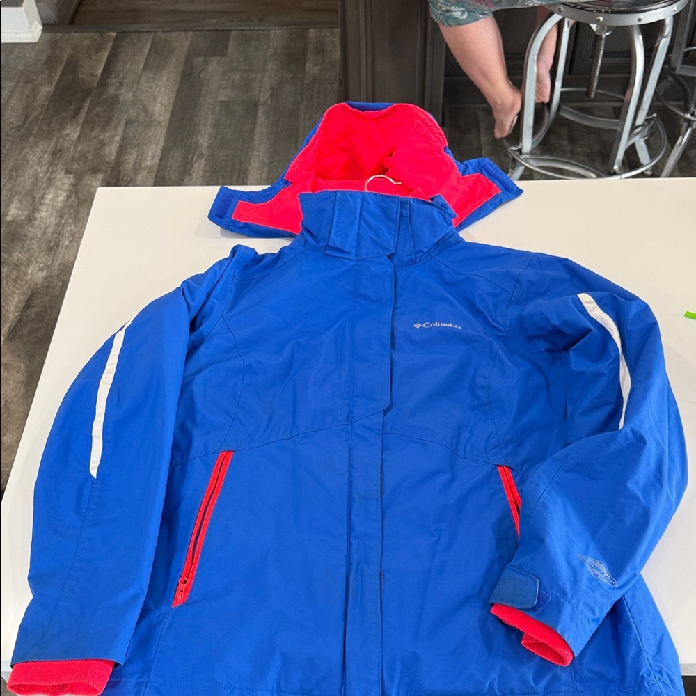Columbia Blue Jacket with Red Highlights